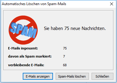 SuperSpamKiller Pro lschen von Spam-Mails aus POP3-, IMAP-, AOL- und Hotmail-Postfchern